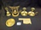 Brass Candle holders; Chinese Bell, Shinto Shrine