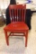 Red Wooden Desk Chair