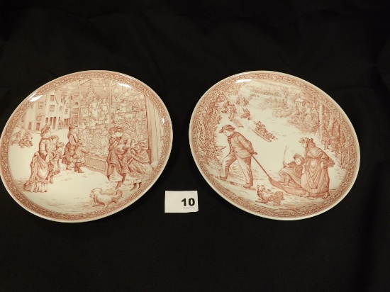 The Spode Blue Room Collection Christmas Plate #3 & #4