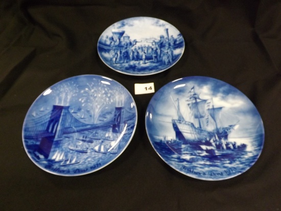 3 Blue Decorative Father's Day Plates by Berlin Design