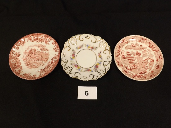 3 Decorative Saucers Wedgwood Etruria England