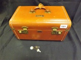 Vintage Platt Airess Train Case Luggage w/Tray & Mirror inside