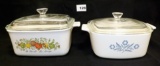 2 Corning Ware Casseroles w/Lids