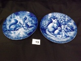2 Blue Decorative Mother's Day Plates, 7.75