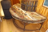 Circular Metal Bench w/2 Cushions