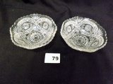 2 Pressed/Cut Glass Bowls