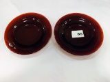 Vintage Red Dessert Plates 6