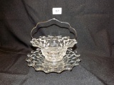 American Fostoria Crystal Mayonnaise Bowl w/handle