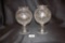 Etched Globe stemmed Glass bowl (2)