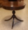 Duncan Phyfe Style Round Table w/Brass Claw Feet