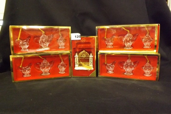 Gorham Crystal Teapot & Lenox Ornaments