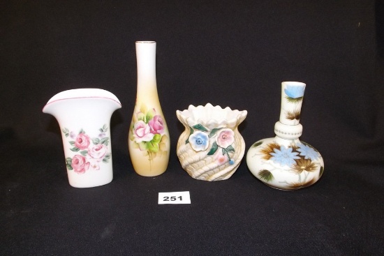Collection of Vases w/Floral decoration (4)