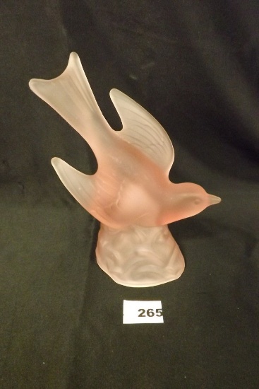 Pink Frosted Glass Bird
