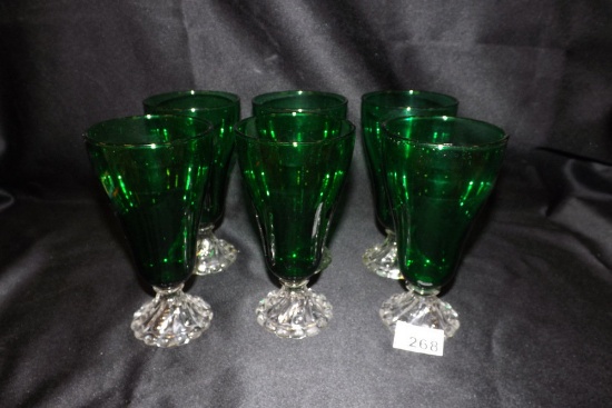 Vintage Fostoria Colonial Dame Ice Tea Glasses (6)