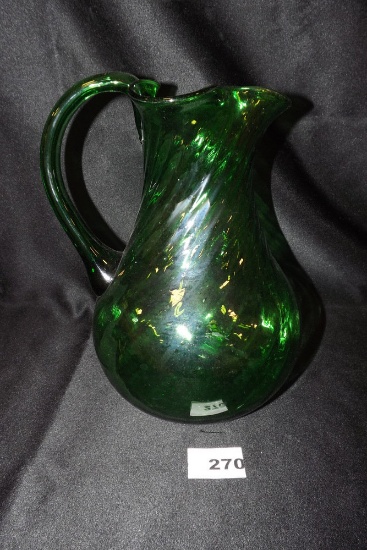 Green Glass Pitcher