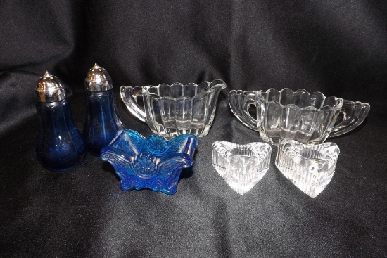 Glass ware - Sugar & Creamer, Salt/Pepper