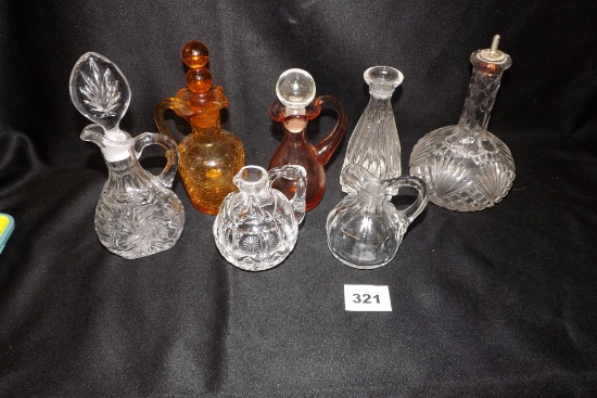 Assortment of Glass Cruets (7)