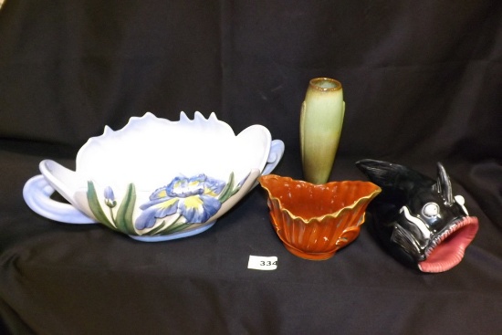 Tarmac Pottery Floral Bowl; Frankhoma Vase