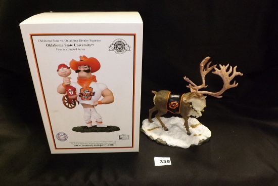 Oklahoma State vs Oklahoma Rivalry Figurine in box