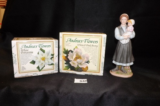 Andrea's Flowers (2) in box & Home Interiors Rebecca's Baby