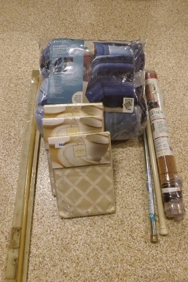 Table Linens, Bed Linens, Shower Rod