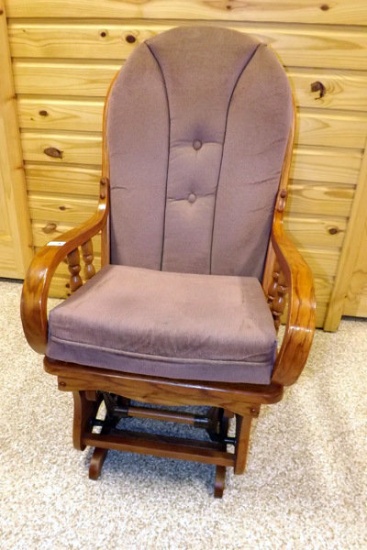 Glider w/Removable Light Mauve Colored Cushions