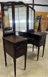 Antique Vanity w/3 Mirrors