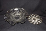 Patterned Glass Bowl & Plate