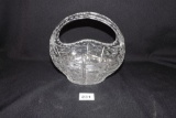 Crystal Glass Basket, patterned glass