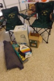 Assortment of Outdoor items - Chairs, speaker, bird feeder