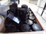 28 black coffee mugs