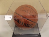 Brent Price Signed Basketball w/Display Case