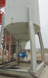 140 ton cement silo w/ rotary feeder w bag house, ladder and safety cage