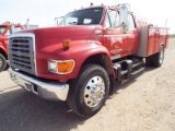 1998 Red  Ford F800 Service Truck