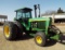 John Deere 4630 2W tractor, 10' DegelMan dozer bl.