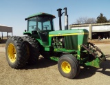 John Deere 4630 2W tractor, 10' DegelMan dozer bl.
