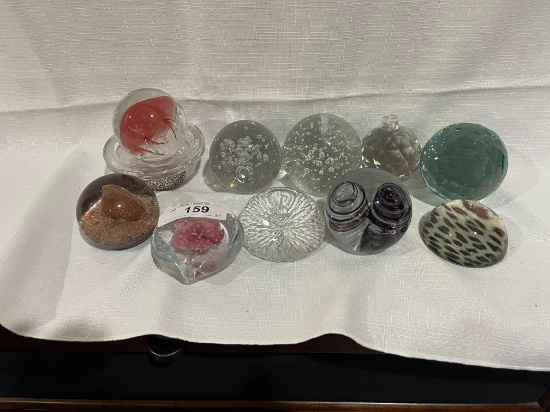 (10) Glass Paper Weights