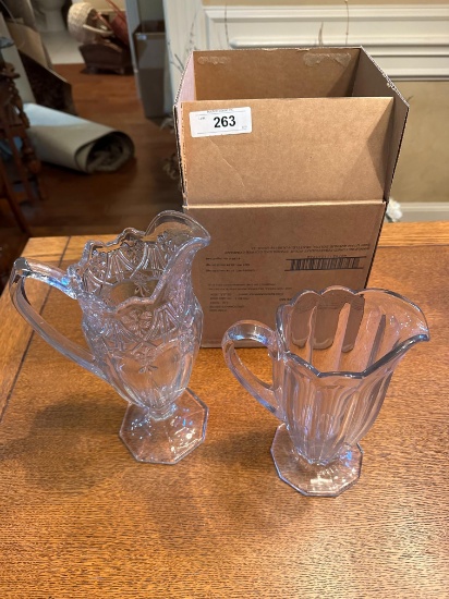 (2) Crystal Pitchers