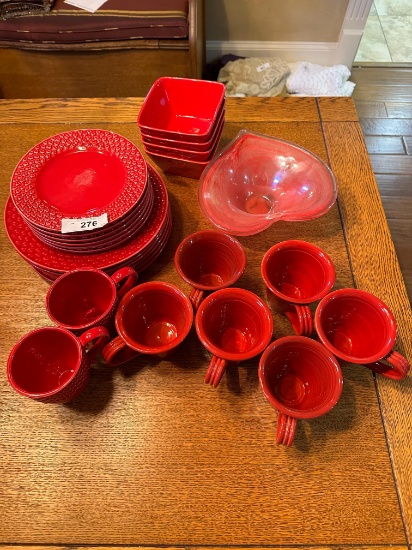 Assorted Red Dinnerware