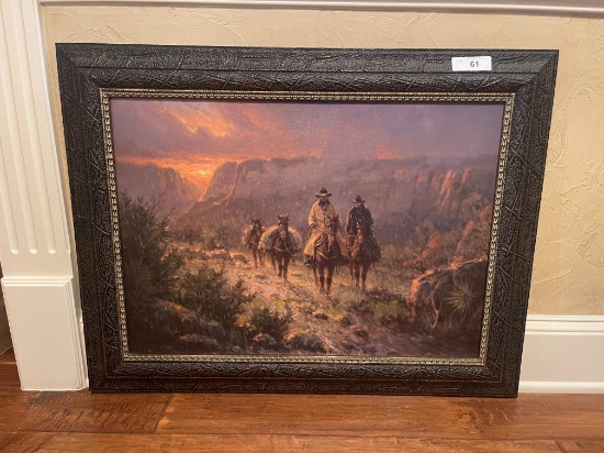 Jack Terry Framed Cowboy Pic
