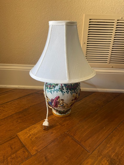 Italian Glazed Ceramic Table Lamp