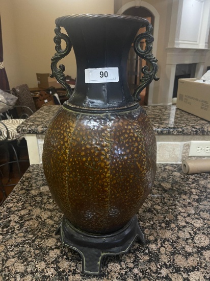 Brown Tin Vase