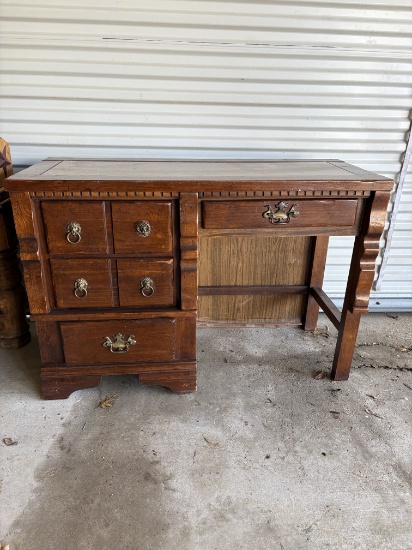 Antique Stained Wooden Desk