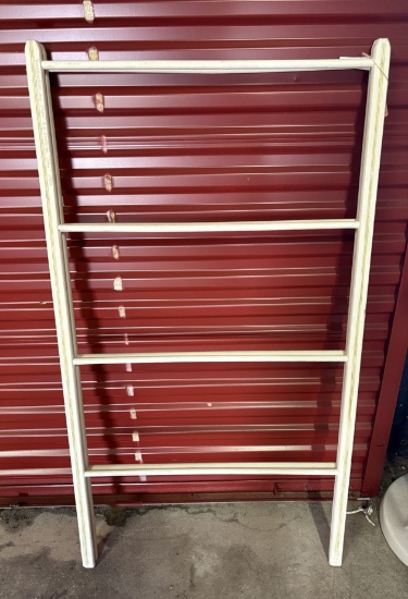 2 Panel Whit Wooden Quilt Rack: Handcrafted In1906