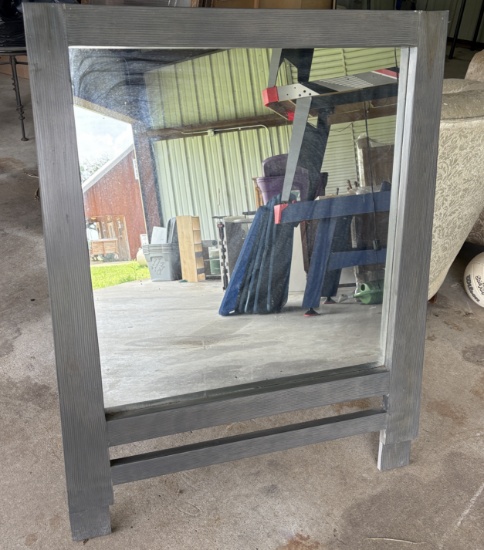 Large Modern Gray Dresser  Mirror