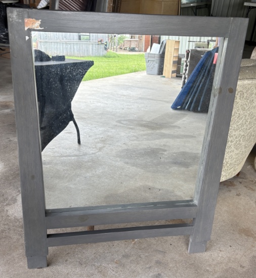 Large Modern Gray Dresser Mirror