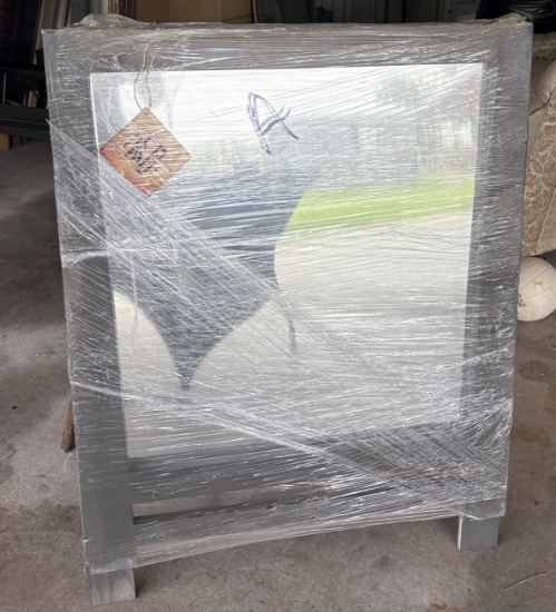 Large Modern Gray Dresser Mirror