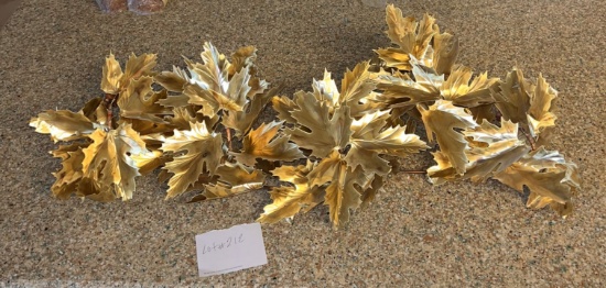Home Interior Brass Gold Leaf Decor