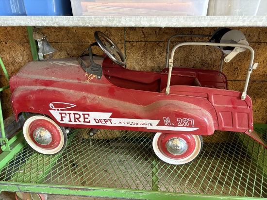 Metal Fire Truck Pedal Car