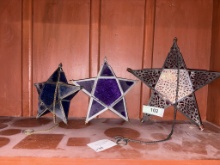 Hanging Stained Glass Star Metal Decor